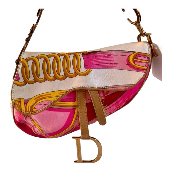 Dior Handbags - ⚡️SOLD⚡️ ✨RARE✨ Christian Dior Multicolor Silk Print Saddle Bag (Galliano Era)